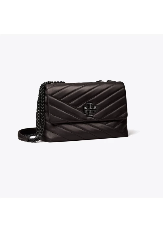 Tory Burch Small Kira Chevron Convertible Shoulder Bag Black Women