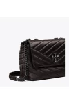 Tory Burch Small Kira Chevron Convertible Shoulder Bag Black Women